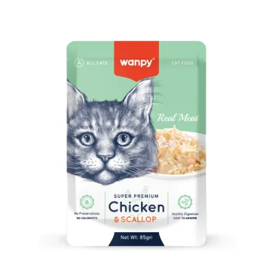 پوچ گربه ونپی مرغ و صدف | wanpy pouch chicken & scallop