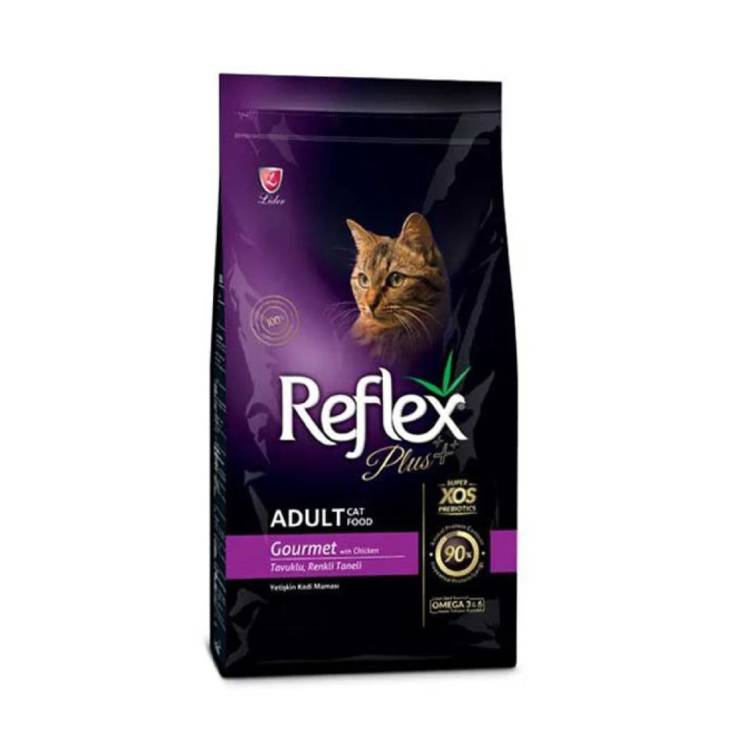 غذا خشک گربه بالغ رفلکس پلاس گورمت طعم مرغ | Reflex plus Gourmet adult with chicken