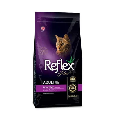غذا خشک گربه بالغ رفلکس پلاس گورمت طعم مرغ | Reflex plus Gourmet adult with chicken