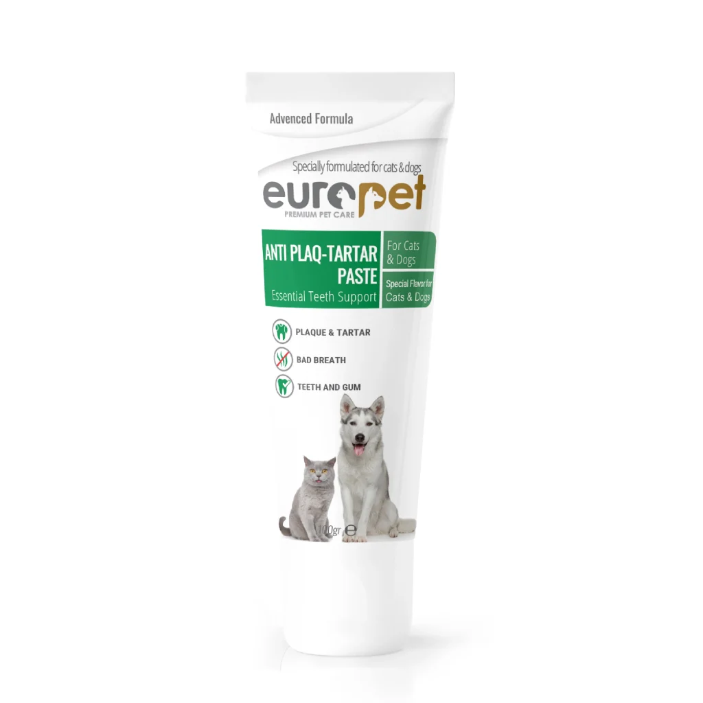خمیر آنتی‌پلاک و ضد تارتار سگ و گربه | Europet Anti Plaq-Tartar Paste