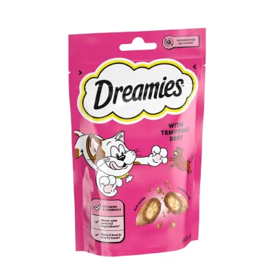 تشویقی گربه بالشتی دریمیز گوشت | Dreamies Cat Treat