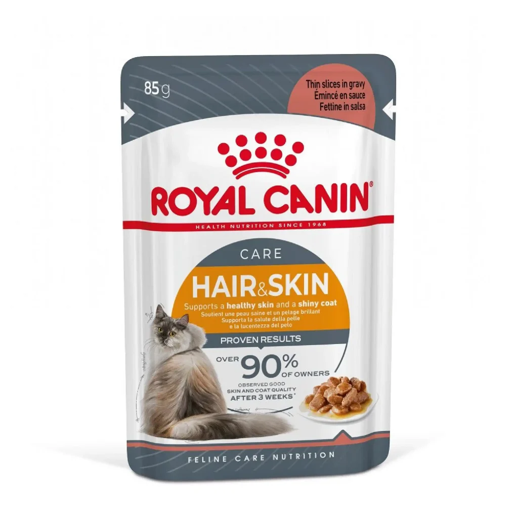 پوچ گربه رویال کنین هیر اند اسکین برای پوست و موی گربه | Royal canin hair & skin pouch