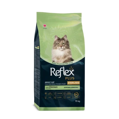 غذای خشک گربه بالغ رفلکس پلاس عقیم مرغ هایپوآلرژی | Reflex Plus Sterilized Hypoallergenic with chicken